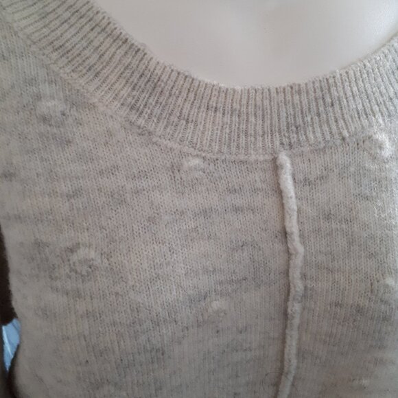Sweater  -  Sz. L - William Rast - Ivory/Grey - Alpaca Blend - Picture 3 of 4